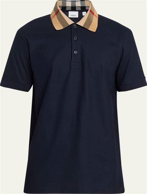 burberry cotton peru|Cotton Polo Shirt in Smoked navy .